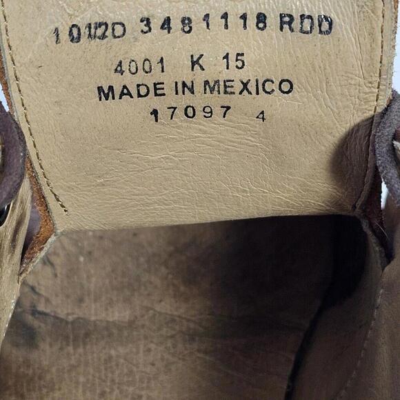 Frye Leather Brown Lace Up Oxford Chukka Ankle Boots Men's Size US 10.5 D - Picture 9 of 10